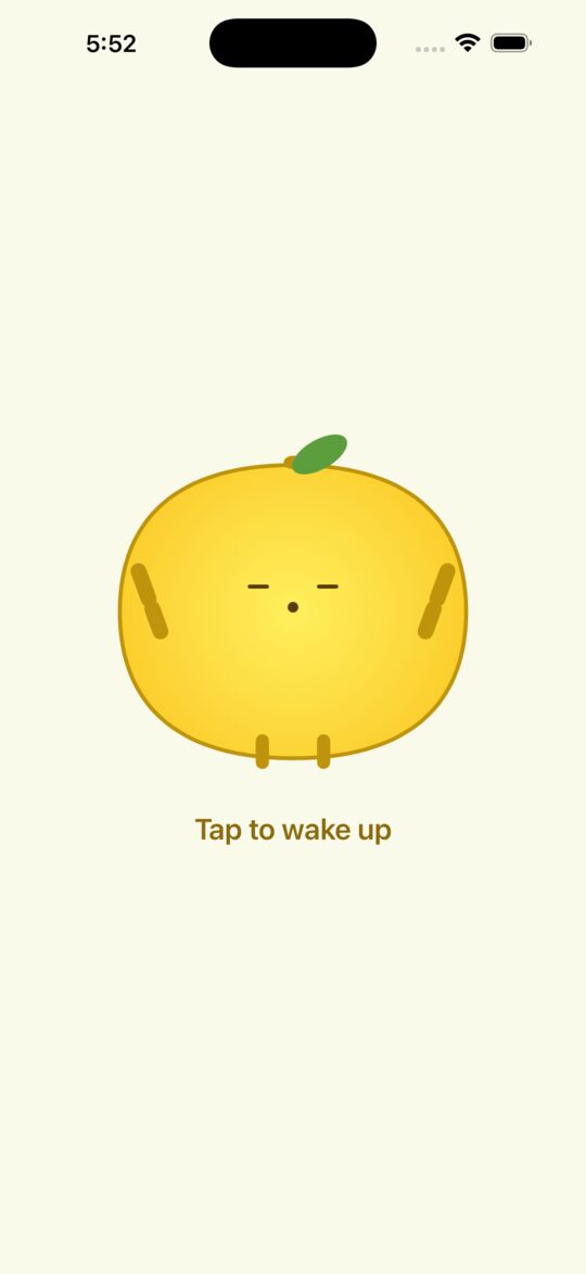 The lemon, asleep
